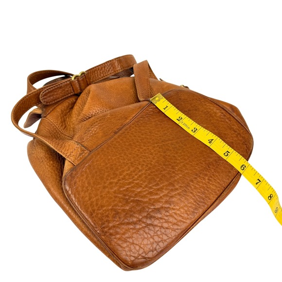 VTG Coach Sonoma Backpack 4911 Cognac Pebbled Leather Made in‎ Italy Drawstring main image 10